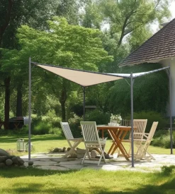 Gazebo da esterno eurogarden "miami" in acciaio ecrù 3x3 m