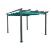 Gazebo pergola da esterno eurogarden "daiana" in acciaio verde 3x3 m