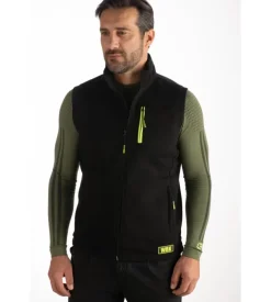 Gilet da lavoro in pile wrk "wrk503" colore nero senza cappuccio, tg l