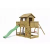 Gioco per bambini da esterno in legno fungoo "mars" con casetta con finestra, altalena e scivolo, 558x301x280 cm