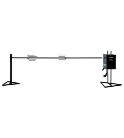 Girarrosto elettrico in acciaio nero 45 kg 140 cm