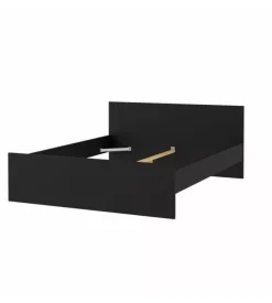 Giroletto matrimoniale "naia" nero opaco 160x200 cm