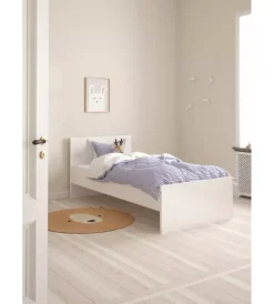 Giroletto singolo "naia" bianco lucido 90x190 cm