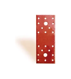 Giunto a piastra forato plastificato 100 x 35 mm.