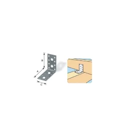 Giunto ad angolo 50 x 50 x 35 mm.