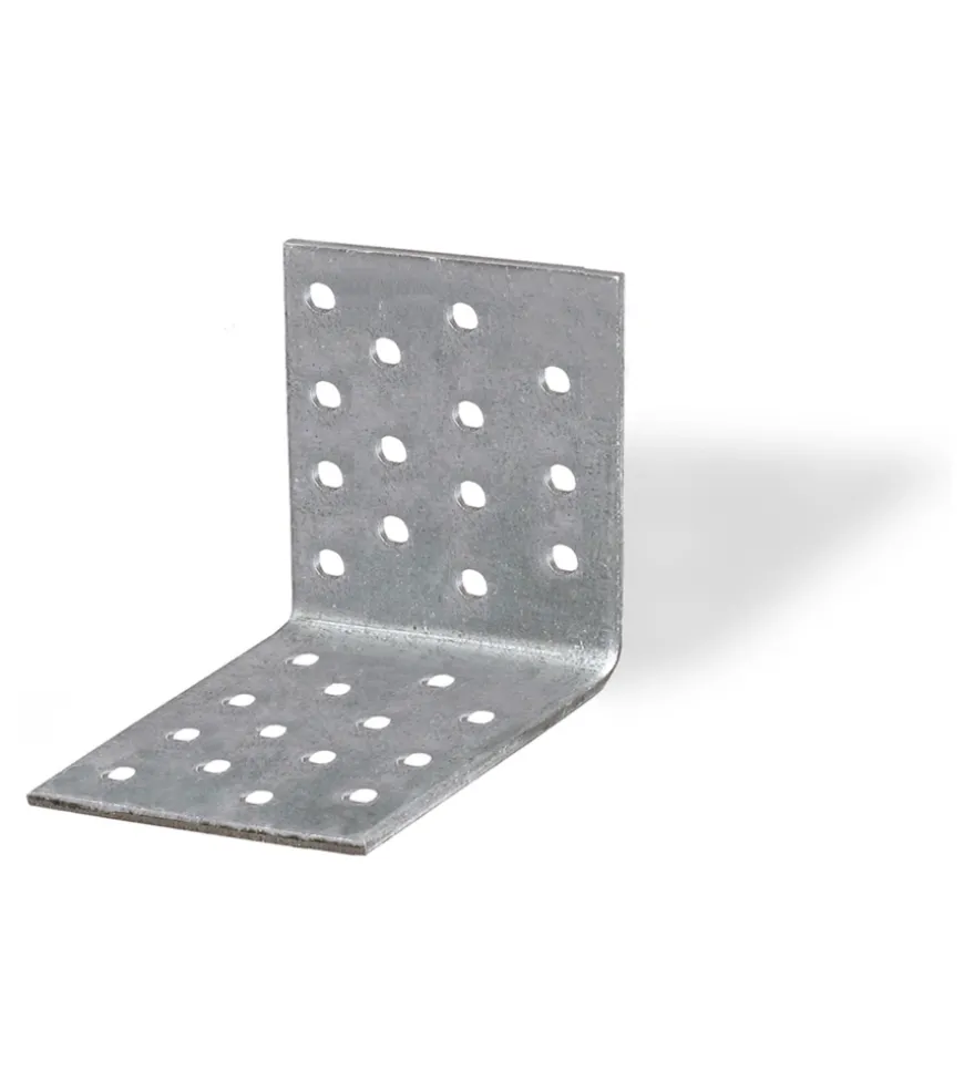 Giunto ad angolo forato 100 x 100 x 100 mm.