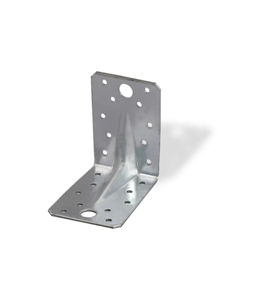 Giunto ad angolo nervato 70 x 70 x 55 mm.