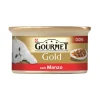Gourmet gold, alimento umido per gatto, dadini in salsa con manzo.