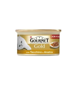 Gourmet gold dadini - alimento umido per gatto con tacchino e anatra.