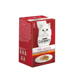 Gourmet mon petit alimento per gatto umido con selvaggina, fegato e manzo 6x50 gr.
