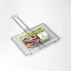 Griglia a rete per barbecue senza piedi ompagrill in acciaio 27x37 cm