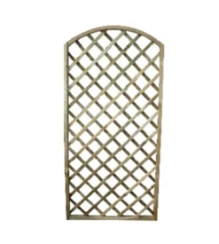 Griglia da esterno diagonale ad arco in legno di pino 90x3x180 cm