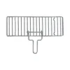 Griglietta per cuocispiedini in ferro cromato con manico, 37x13 cm - lisa