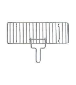 Griglietta per cuocispiedini in ferro cromato con manico, 37x13 cm - lisa