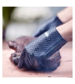 Guanti per barbecue in silicone weber nero tg l