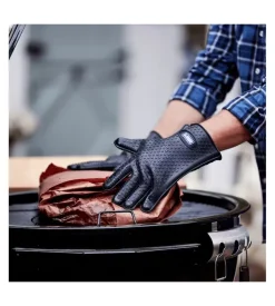 Guanti per barbecue in silicone weber nero tg l