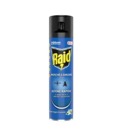 Insetticida spray raid "plus" per mosche e zanzare 400 ml