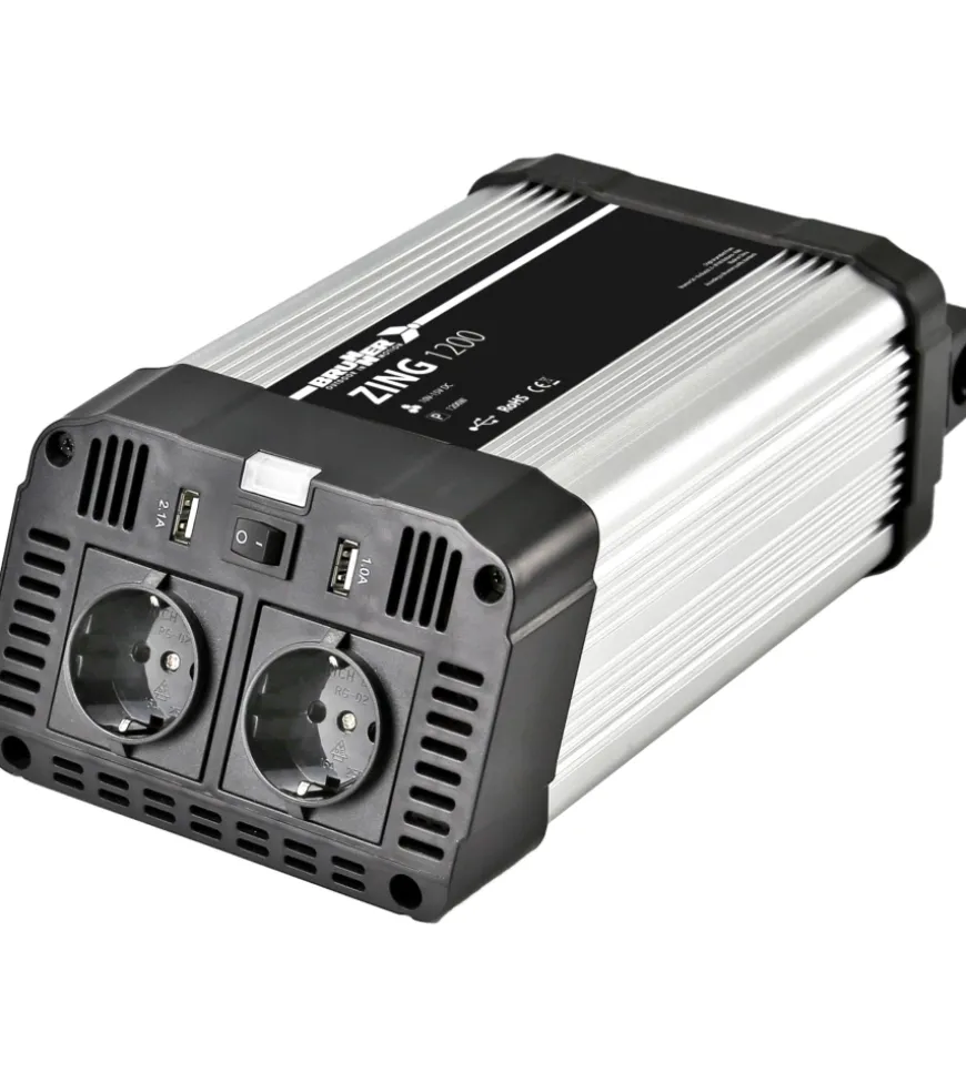 Invertitore di corrente brunner "zing" 1200 w.