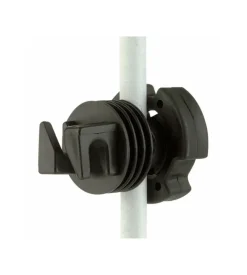 Isolatore recinto elettrico ama per pali in plastica e metallo nero ø12 mm 100 pezzi