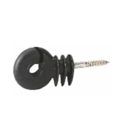 Isolatore recinto elettrico ama per palo in legno nero ø6 mm 100 pezzi