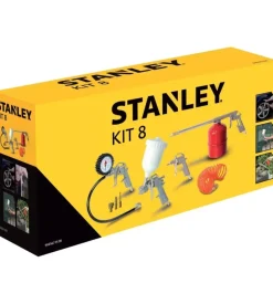 Kit 8 accessori per compressore aria compressa ad attacco rapido stanley