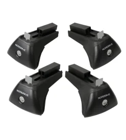 Kit 4 piedi per barre quadra in-rail kit steel  n20021