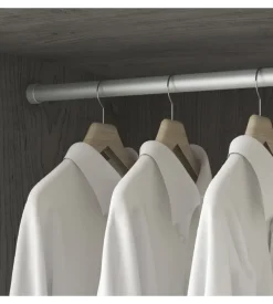 Kit 2 tubi per armadio alluminio color grigio, 1150 mm