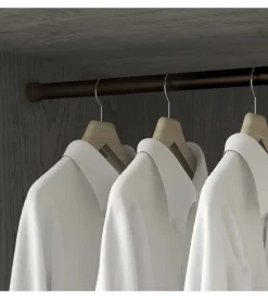 Kit 2 tubi per armadio in alluminio color moka, 750 mm