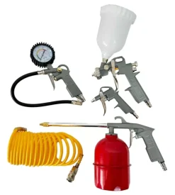 Kit 5 utensili con attacco rapido per compressore d'aria system+