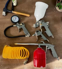 Kit 5 utensili con attacco rapido per compressore d'aria system+