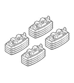 Kit attacchi per barre auto portatutto citroen c4 coupe 3d 1/05>, c4 5d 1/05  n21043