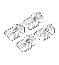 Kit attacchi per barre auto portatutto vw polo 11/02>8/09  n21024