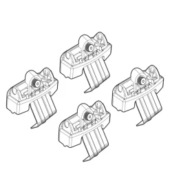 Kit attacchi per barre auto portatutto ford mondeo 5p 14>  n21223