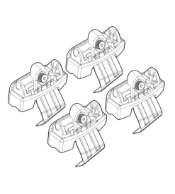 Kit attacchi per barre auto portatutto volvo v50 04>13 (no railing)  n21148