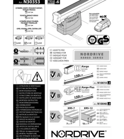 Kit attacchi per barre auto portatutto citroen jumpy 16 3 barre  n30353
