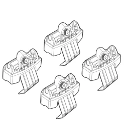 Kit attacchi per barre auto portatutto vw polo 5p 17>  n21214