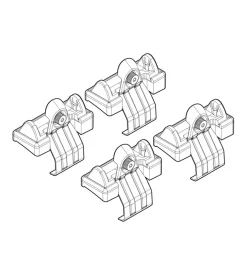 Kit attacchi per barre auto portatutto ford fiesta 5p 05/02>08/08  n21001