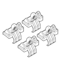 Kit attacchi per barre auto portatutto honda jazz 5d 01/02>09/08  n21021