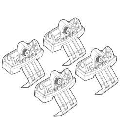 Kit attacchi per barre auto portatutto renault twingo, twingo air top 14>  n21172