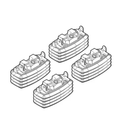 Kit attacchi per barre auto portatutto mazda3 4/5p 1/04>3/09,6 4d 9/02>3/08  n21027
