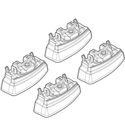 Kit attacchi per barre auto portatutto mercedes class c 07>, classe e 09>  n21158