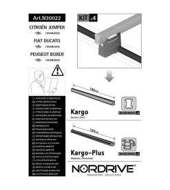 Kit attacchi per barre auto portatutto citroen jumper, fiat ducato, peugeot  n30022