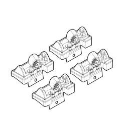 Kit attacchi per barre auto portatutto renault modus 5d 9/04,clio 5d 10/05,d  n21058