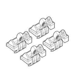 Kit attacchi per barre auto portatutto vw fox 3d 05/05> 12/10  n21054