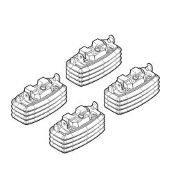 Kit attacchi per barre auto portatutto mercedes classe e (w211) 03/02>02/09  n21018