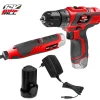 Kit avvitatore e multiutensile a batteria valex, 12 v batteria 2 ah e caricabatterie inclusi