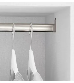 Kit bastone appendiabiti ovale con supporti, 950 mm