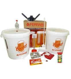 Kit birra artigianale super lux con doppio fermentatore da 32 litri e malto lager - ferrari group