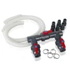 Kit bypass gre 3 valvole di apertura/chiusura + 2 tubi flex + 6 adattatori + 4 fascette per piscina