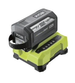 Kit caricabatterie singolo rapido e batteria di ricambio ryobi "ry36bc60a-160" 36v 6ah